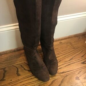 Sergio Rossi Brown Over the Knee Boots
